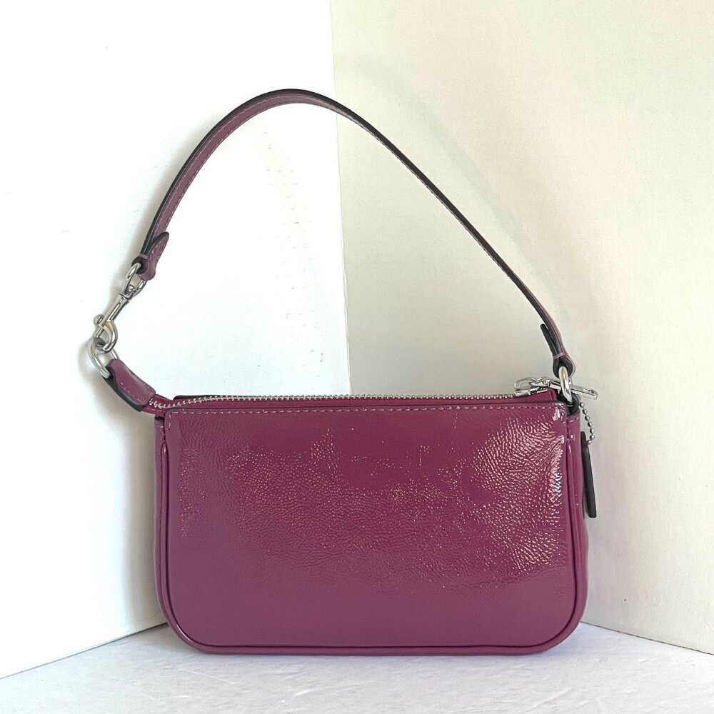 Coach Nolita 19 Shoulder Bag Pink Red Patent Leather Wristlet Clutch CW408 - Picture 3 of 14